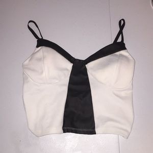 Black and white crop top